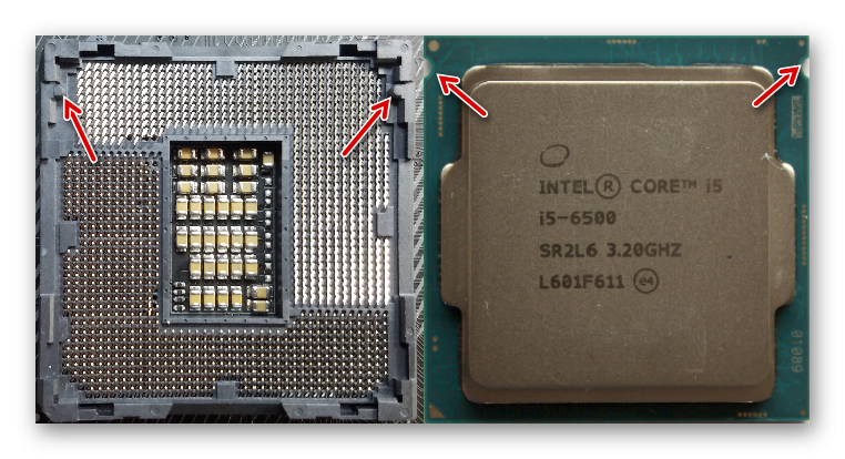 Определение правильного положения процессора Intel